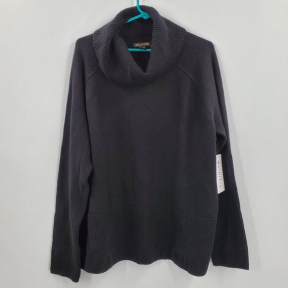 Women's Athleta Alpine Turtleneck Merino Wool Sweater XL NEW Black - Picture 1 of 5
